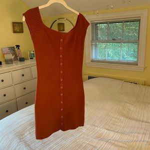 Rust bodycon dress